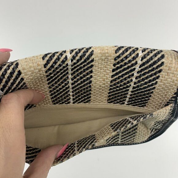 Tommy Hilfiger Black Tan Woven Purse Mini Flag - Picture 6 of 10